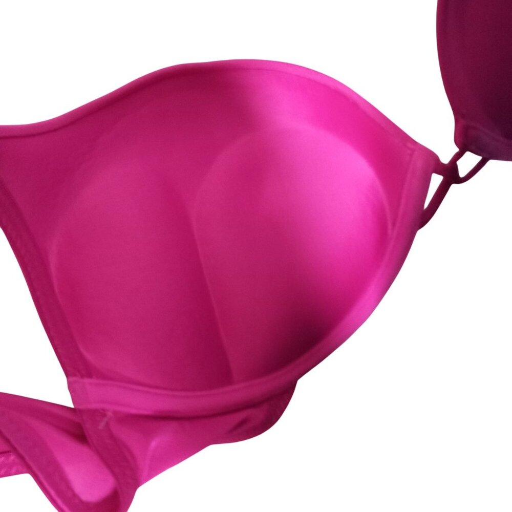 Miss BHavin 36C Bra Hot Pink Padded Push Up Adjustable Straps Back Closure NEW - Picture 5 of 6